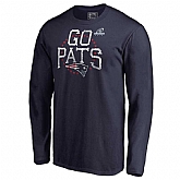 Men's Patriots Navy 2018 NFL Playoffs Go Pats Long Sleeve T-Shirt,baseball caps,new era cap wholesale,wholesale hats
